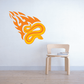 Flame Dash snake sticker: orange flame with coiled snake