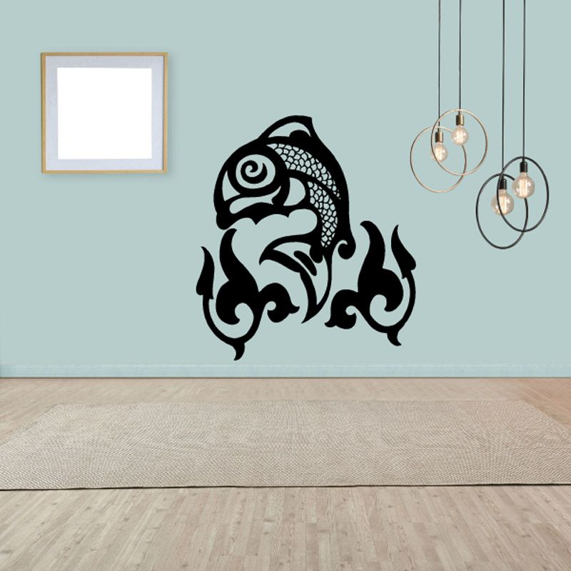 Image of Flame Decorated Koi Fish Decal