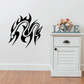 Flame snake wall decal with black tribal flame pattern
