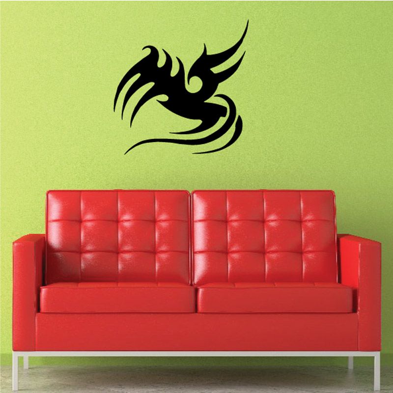 Image of Flaming Bird Abstract Decal