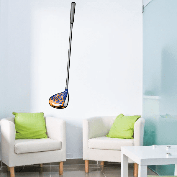 Image of Flaming Golf Wall Decal - Vinyl Sticker - Car Sticker - Die Cut Sticker - CDSCOLOR168