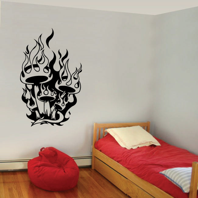 Image of Flaming Mushrooms Decal