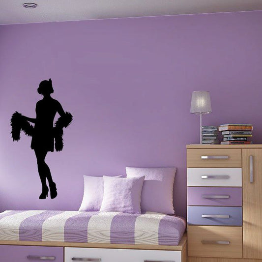 Image of Flapper Girl Wall Decal - Vinyl Decal - Car Decal - Vd001