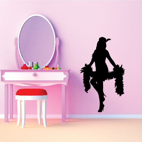 Image of Flapper Girl Wall Decal - Vinyl Decal - Car Decal - Vd003