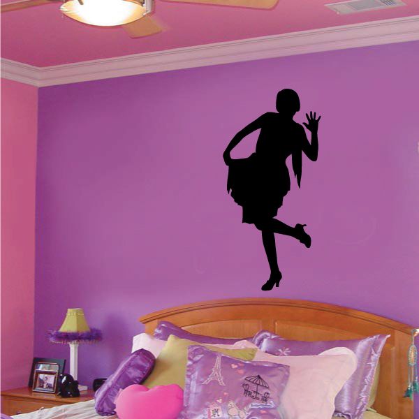 Image of Flapper Girl Wall Decal - Vinyl Decal - Car Decal - Vd004