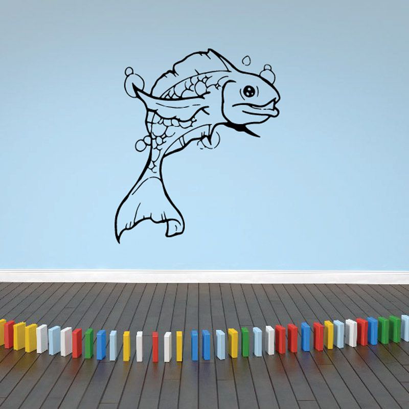 Image of Flapping Bubbles Goldfish Decal