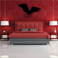 Black flying eagle wall decal with flapping wings