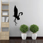 Flamingo silhouette wall decal with flapping wings