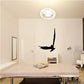Hawk wall decal with flapping silhouette, black