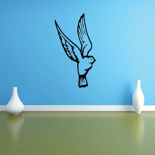 Image of Flapping Wings Dove Decal