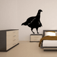 Black flapping wings turkey hen wall decal silhouette