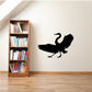 Black crane wall decal silhouette with wings spread and long beak