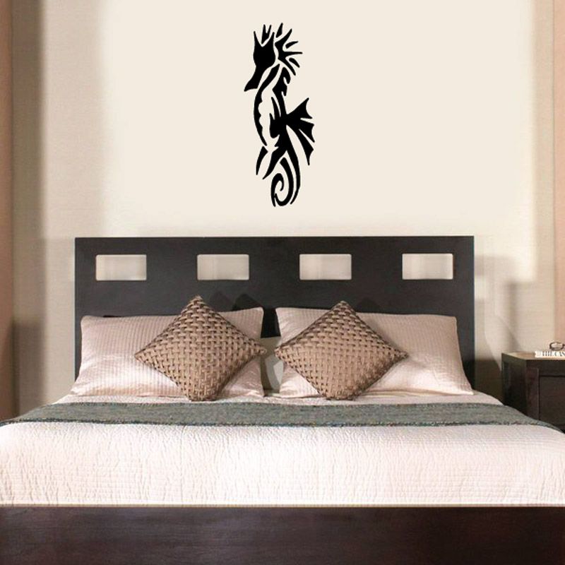 Image of Flared Tribal Seahorse Decal