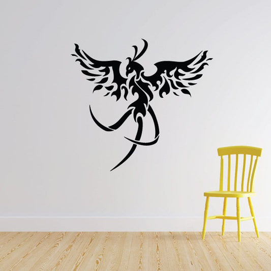 Image of Flared Wings Peacock Decal