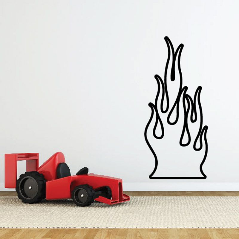 Image of Flat Ghost Flames Car Decal - Vinyl Decal - Wall Decal - CF011