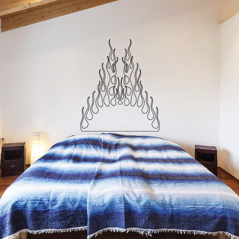 Image of Flat Ghost Flames Car Decal - Vinyl Decal - Wall Decal - CF062