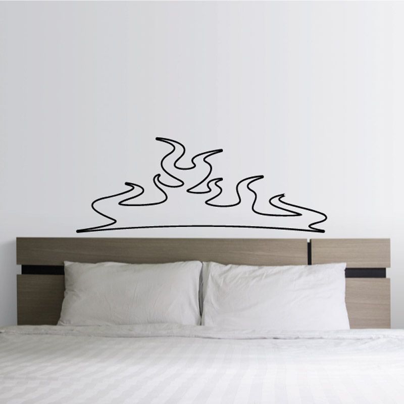 Image of Flat Ghost Flames Car Decal - Vinyl Decal - Wall Decal - CF068