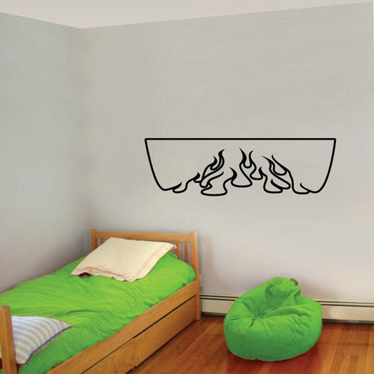 Image of Flat Top Ghost Flames Car Decal - Vinyl Decal - Wall Decal - CF607