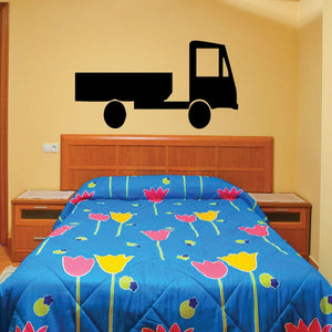 Pickup truck wall decal vinyl silhouette, black