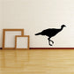Black turkey hen wall decal silhouette, standing with wings out