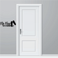 Flip-flops are mandatory door decal with black flip-flop icons and script text