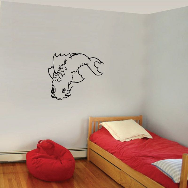 Image of Flipping Over Koi Fish Decal