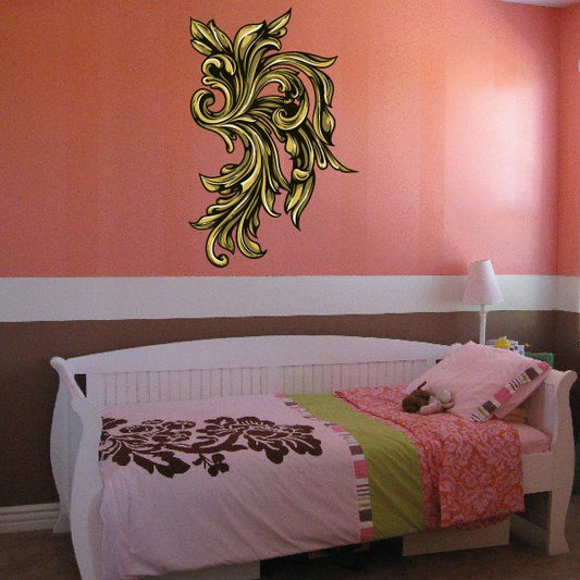 Image of Floral Corner Wall Decal - Vinyl Car Sticker - Uscolor001