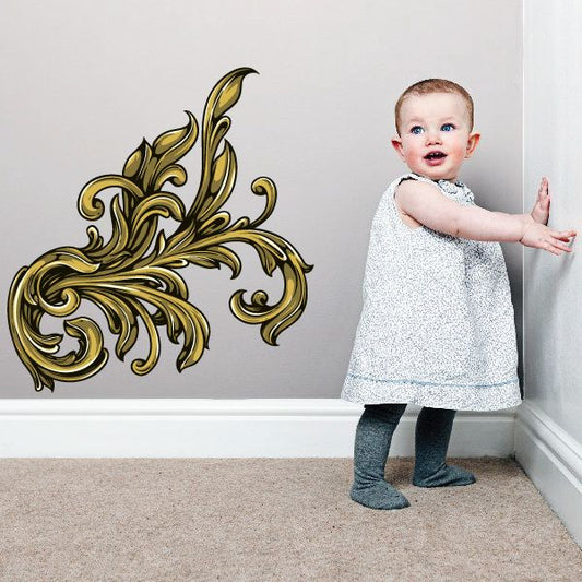 Image of Floral Corner Wall Decal - Vinyl Car Sticker - Uscolor003