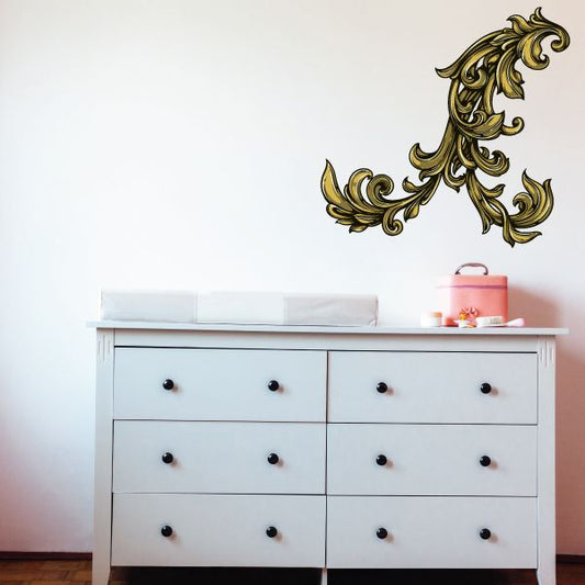 Image of Floral Corner Wall Decal - Vinyl Car Sticker - Uscolor005