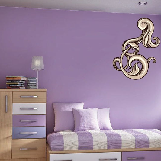 Image of Floral Corner Wall Decal - Vinyl Car Sticker - Uscolor009