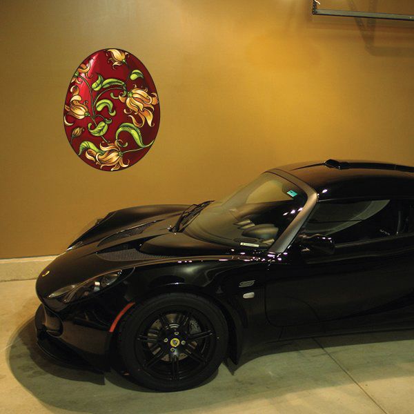 Image of Floral Decorated Easter Egg Sticker