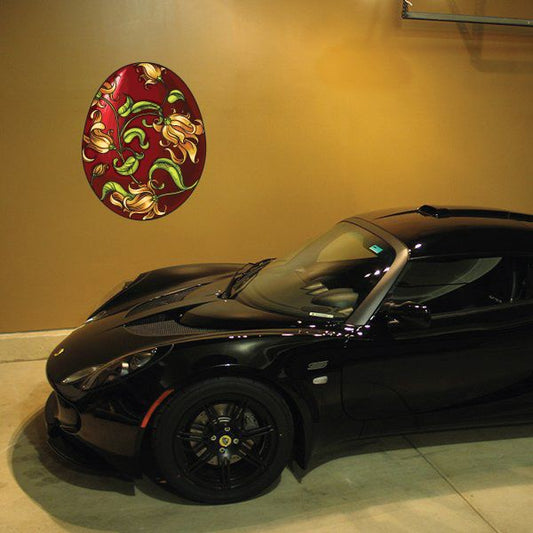 Image of Floral Decorated Easter Egg Sticker