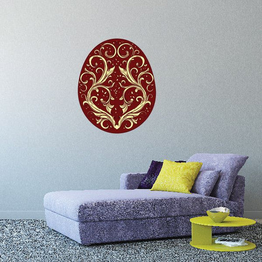 Image of Floral Design Easter Egg Sticker