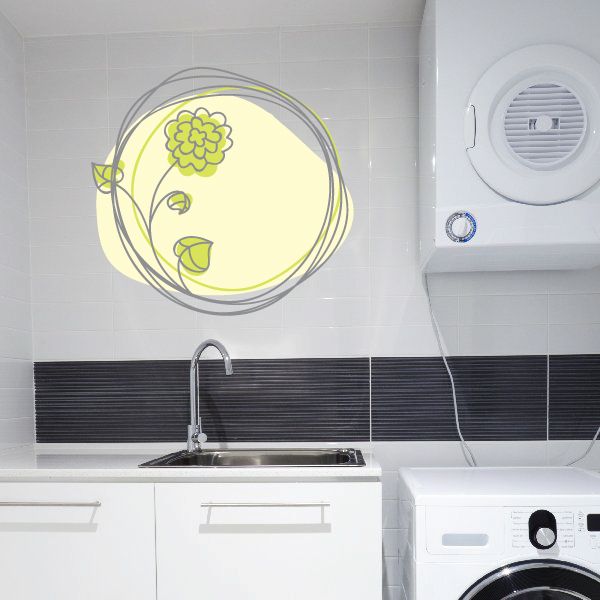 Image of Floral Doodle Wall Decal - Vinyl Decal - Car Decal - Idcolor008