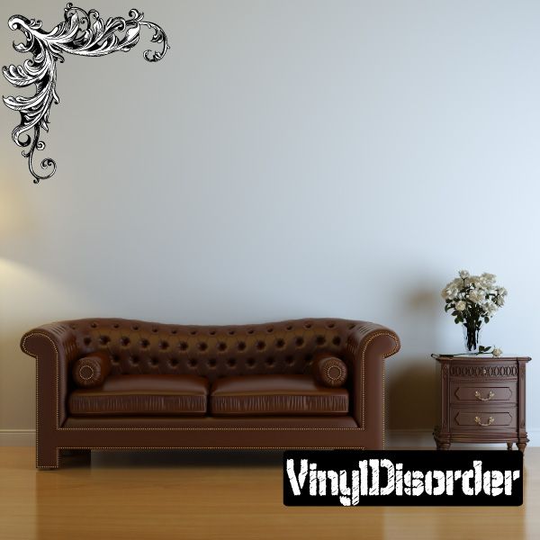 Image of Floral Frame Wall Decal - Vinyl Car Sticker - Uscolor007