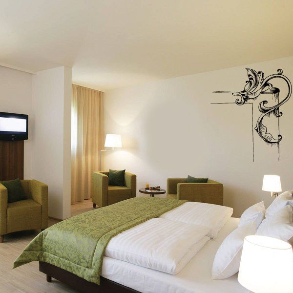 Image of Floral Frame Wall Decal - Vinyl Car Sticker - Uscolor011