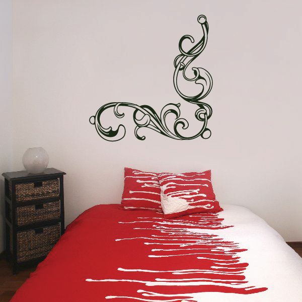 Image of Floral Frame Wall Decal - Vinyl Car Sticker - Uscolor015