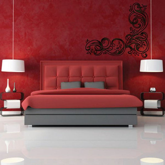 Image of Floral Frame Wall Decal - Vinyl Car Sticker - Uscolor021