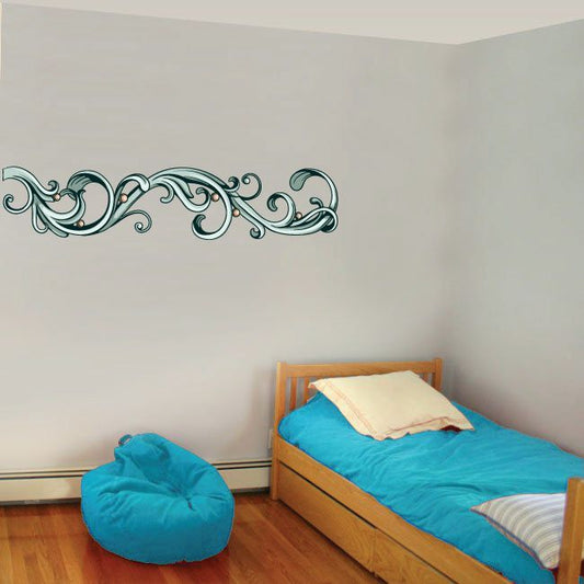 Image of Floral Frame Wall Decal - Vinyl Car Sticker - Uscolor022