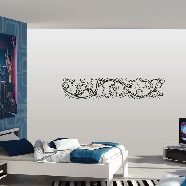 Image of Floral Frame Wall Decal - Vinyl Car Sticker - Uscolor025