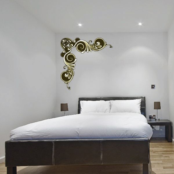 Image of Floral Frame Wall Decal - Vinyl Car Sticker - Uscolor026