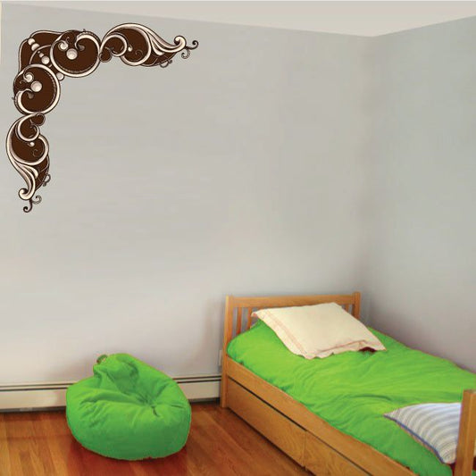 Image of Floral Frame Wall Decal - Vinyl Car Sticker - Uscolor027
