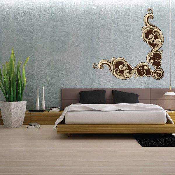 Image of Floral Frame Wall Decal - Vinyl Car Sticker - Uscolor031