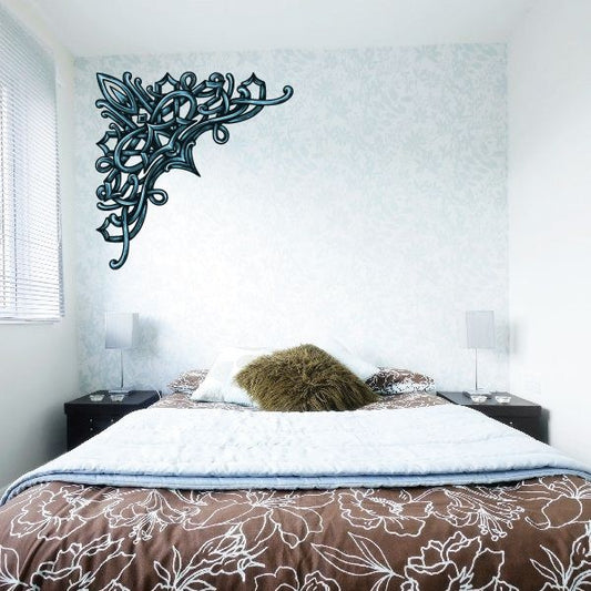 Image of Floral Frame Wall Decal - Vinyl Car Sticker - Uscolor041