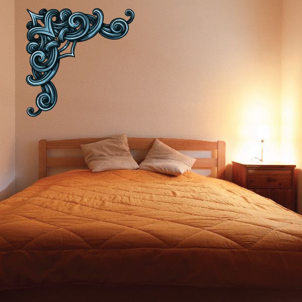 Image of Floral Frame Wall Decal - Vinyl Car Sticker - Uscolor042