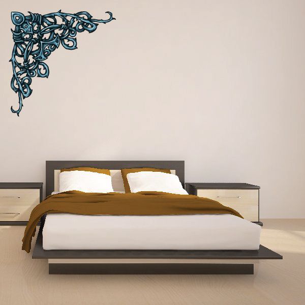 Image of Floral Frame Wall Decal - Vinyl Car Sticker - Uscolor043