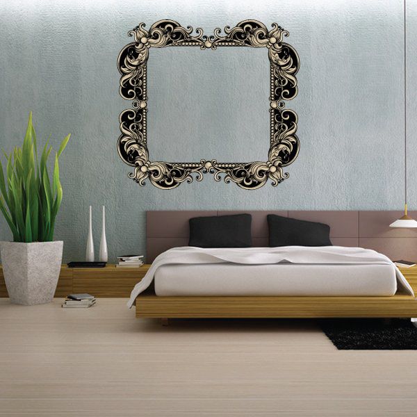 Image of Floral Frame Wall Decal - Vinyl Car Sticker - Uscolor045