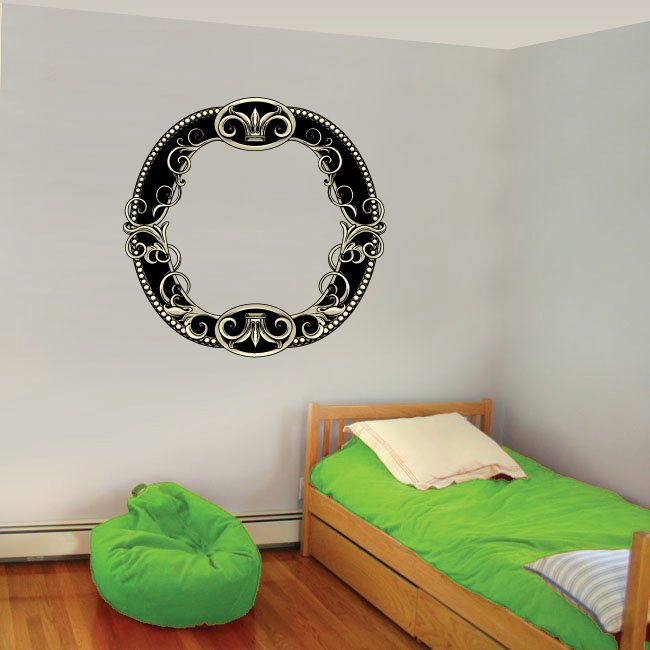 Image of Floral Frame Wall Decal - Vinyl Car Sticker - Uscolor047