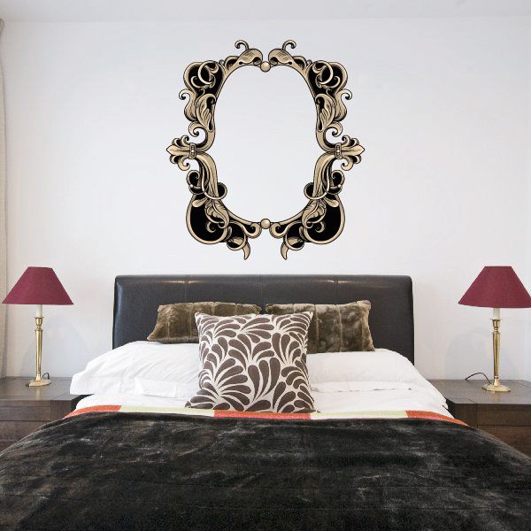 Image of Floral Frame Wall Decal - Vinyl Car Sticker - Uscolor049