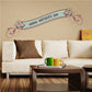 Happy Mother's Day wall decal with floral leaf accents and curved ribbon banner